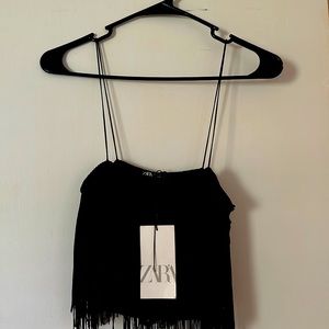 Zara fringe tank size small